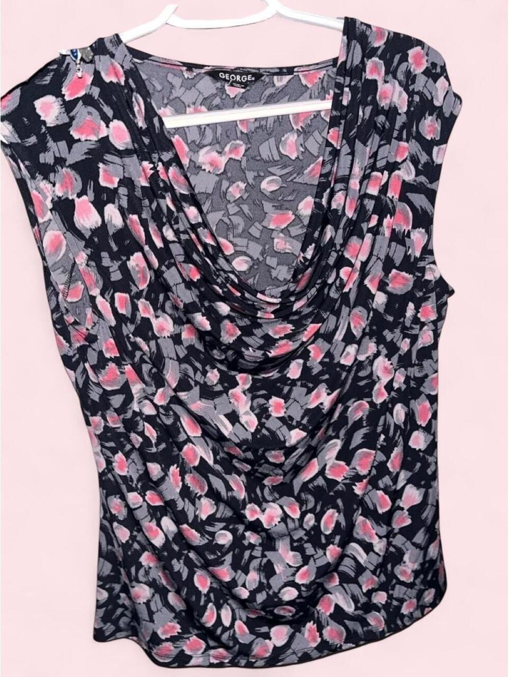 George Women's Multi and Black Blous